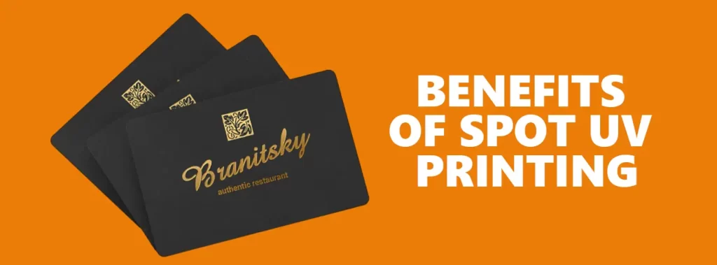A visual representation highlighting the advantages of Spot UV printing showcasing its glossy finish and enhanced design appeal
